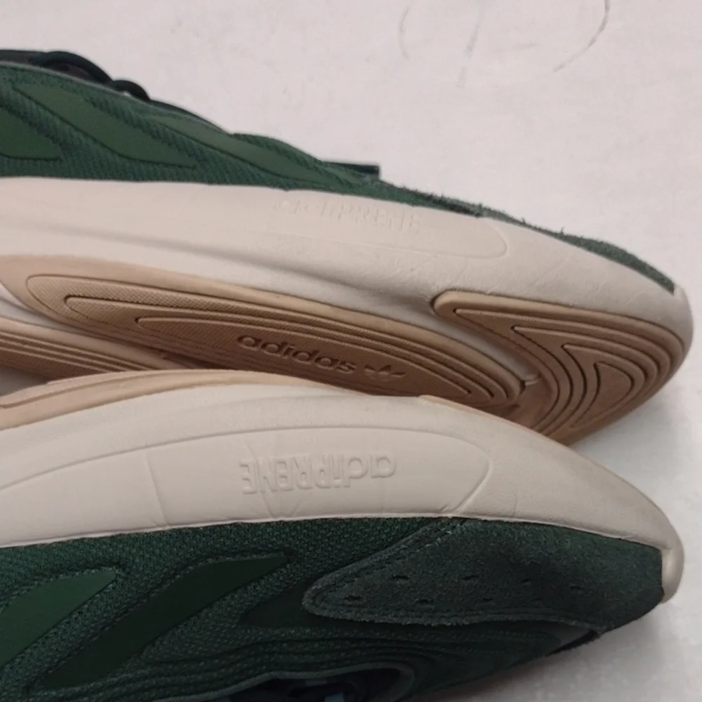 Adidas Green and White Sneakers with Chunky Sole